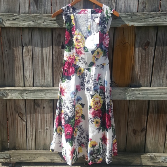 Anthropologie Floral Midi Amelia Dress - Picture 6 of 8